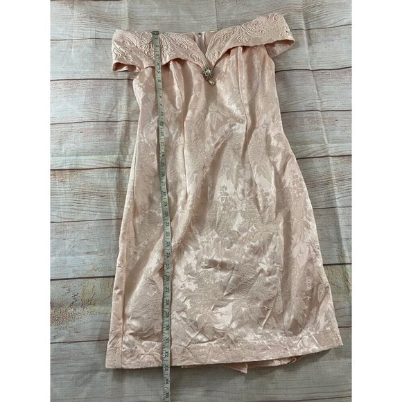 Vintage Cache Petites By Bari Protas Women's Embellished Cocktail Dress - 8 - Picture 3 of 14